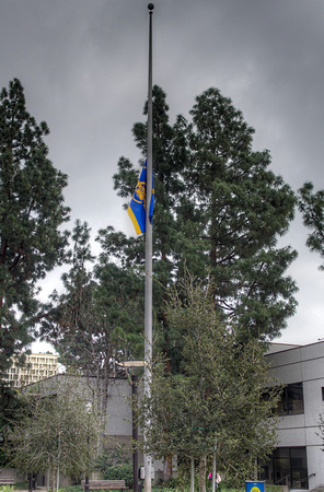 UCLA Flag At Half Mast
